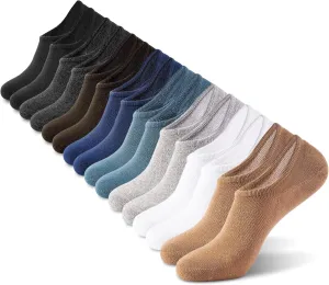 IDEGG No Show Socks Men Low Cut Ankle Short Socks for Men Casual Athletic Socks with Non Slip Grip