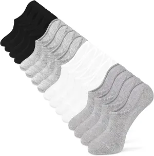 IDEGG No Show Socks Men Low Cut Ankle Short Socks for Men Casual Athletic Socks with Non Slip Grip
