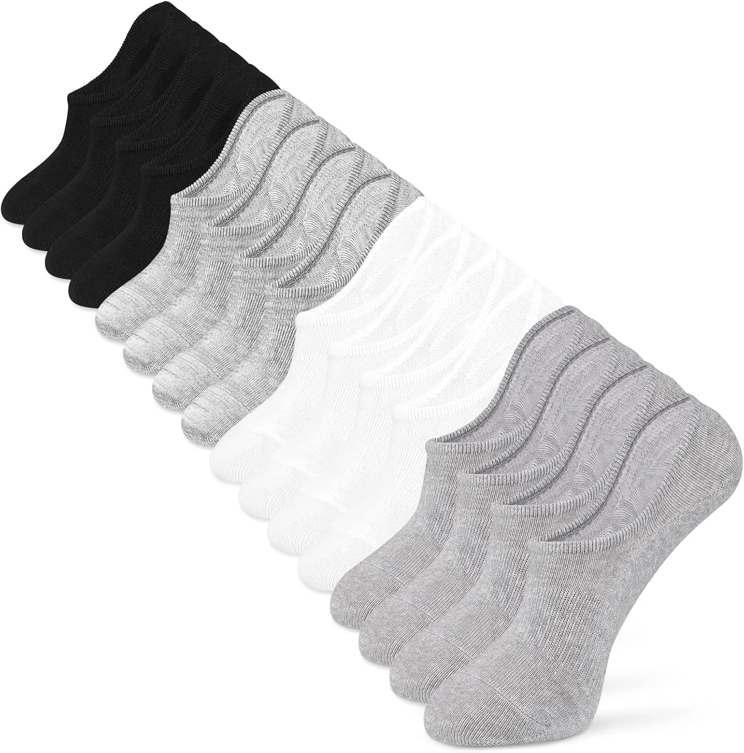 IDEGG No Show Socks Men Low Cut Ankle Short Socks for Men Casual Athletic Socks with Non Slip Grip