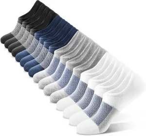 IDEGG No Show Socks Men Low Cut Ankle Short Socks for Men Casual Athletic Socks with Non Slip Grip