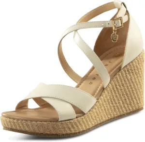JATAREA Leather Wedge Sandals for Women | Women's Sandals Perfect for Summer