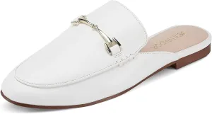 JENN ARDOR Mules for Women Flats Backless Loafers Shoes Slip On Slippers Pointed Toe Low Heel Work Slides Womens Mules Casual Shoes