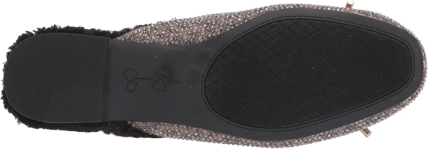 Jessica Simpson Womens TRACEE2 Faux Fur Pointed Toe Mules