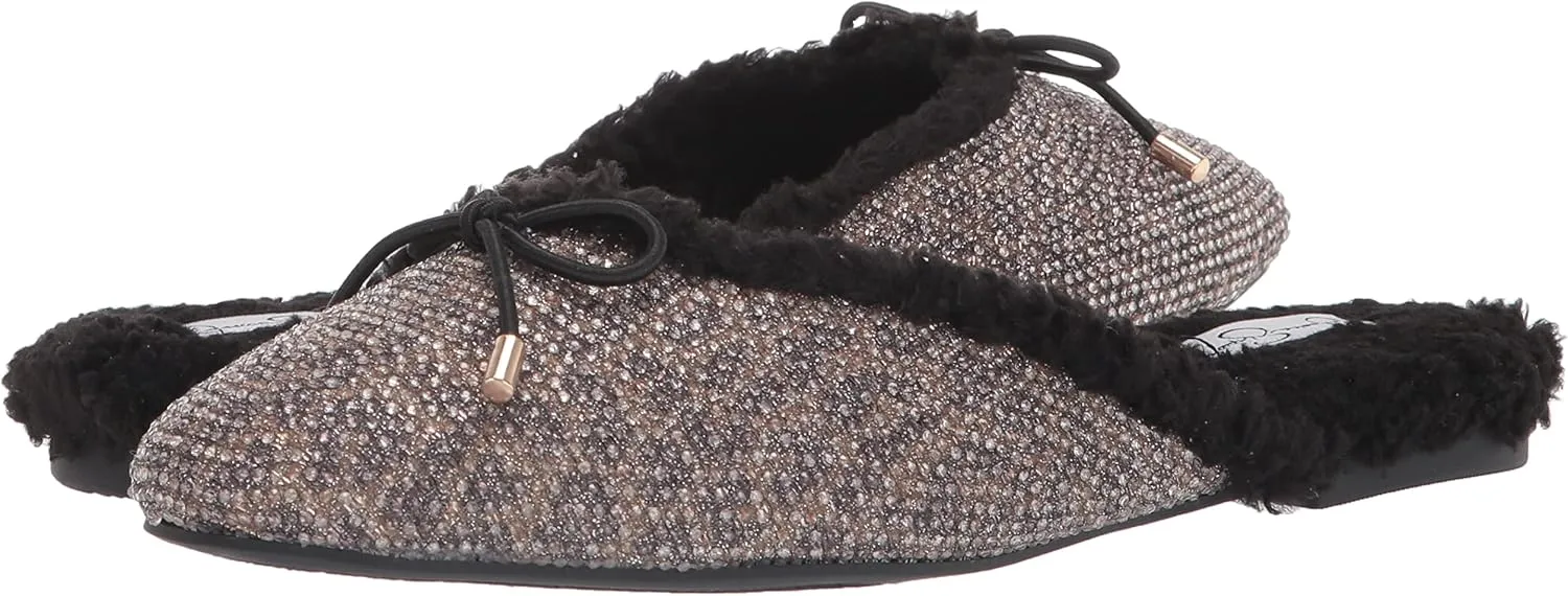 Jessica Simpson Womens TRACEE2 Faux Fur Pointed Toe Mules