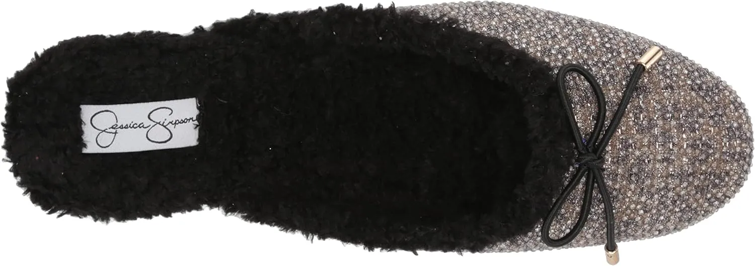 Jessica Simpson Womens TRACEE2 Faux Fur Pointed Toe Mules