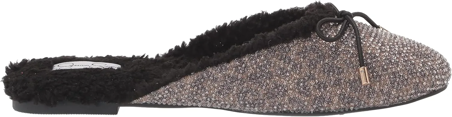 Jessica Simpson Womens TRACEE2 Faux Fur Pointed Toe Mules