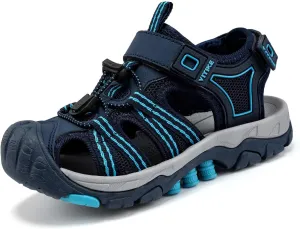 JMFCHI Boys Girls Sports Sandals Summer Kids Closed Toe Outdoor Sandals Athletic Water Shoes Sandals Child Pool Beach Sandals Quick Drying Slip Resistant
