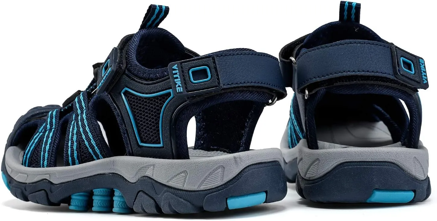 JMFCHI Boys Girls Sports Sandals Summer Kids Closed Toe Outdoor Sandals Athletic Water Shoes Sandals Child Pool Beach Sandals Quick Drying Slip Resistant