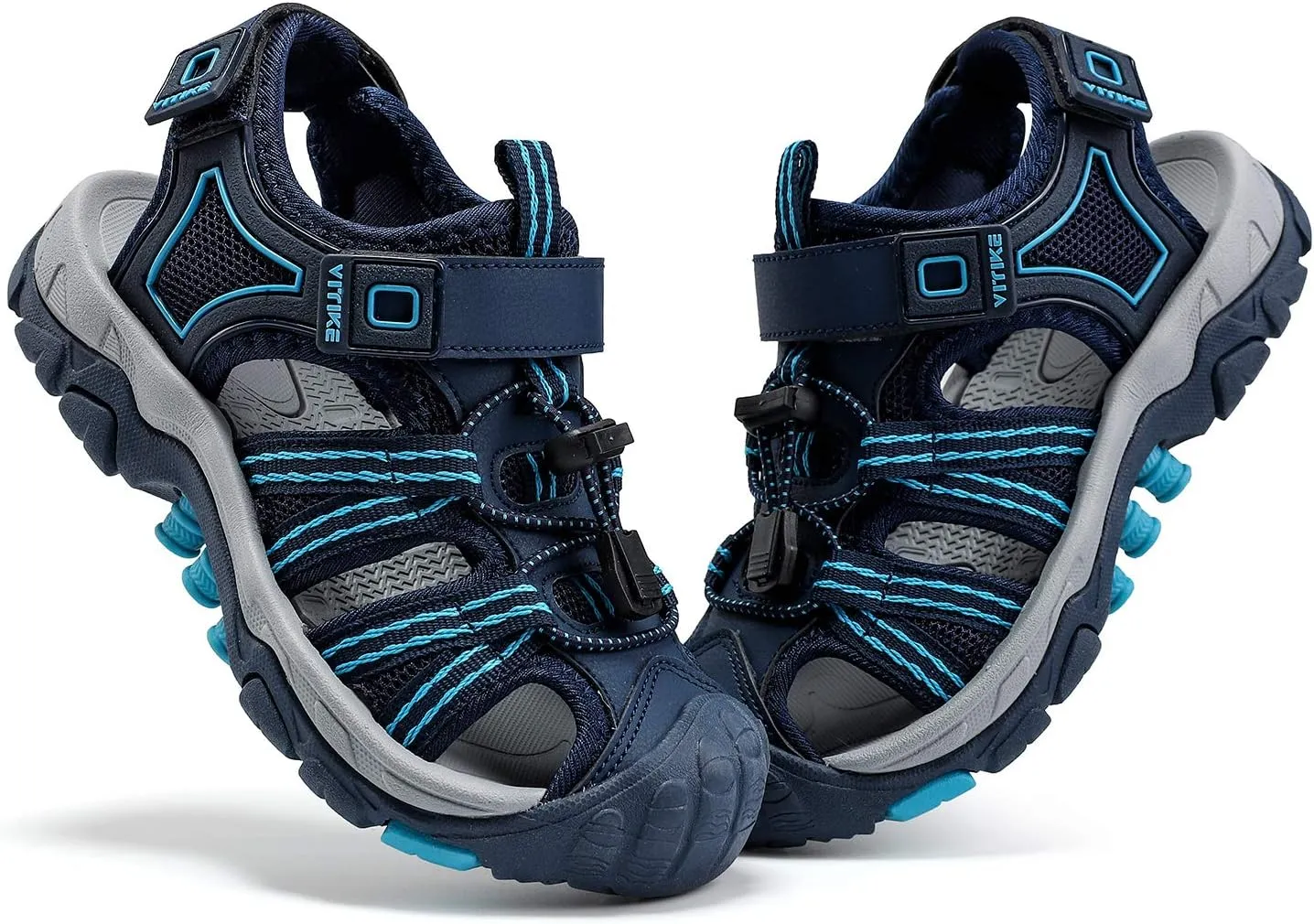 JMFCHI Boys Girls Sports Sandals Summer Kids Closed Toe Outdoor Sandals Athletic Water Shoes Sandals Child Pool Beach Sandals Quick Drying Slip Resistant