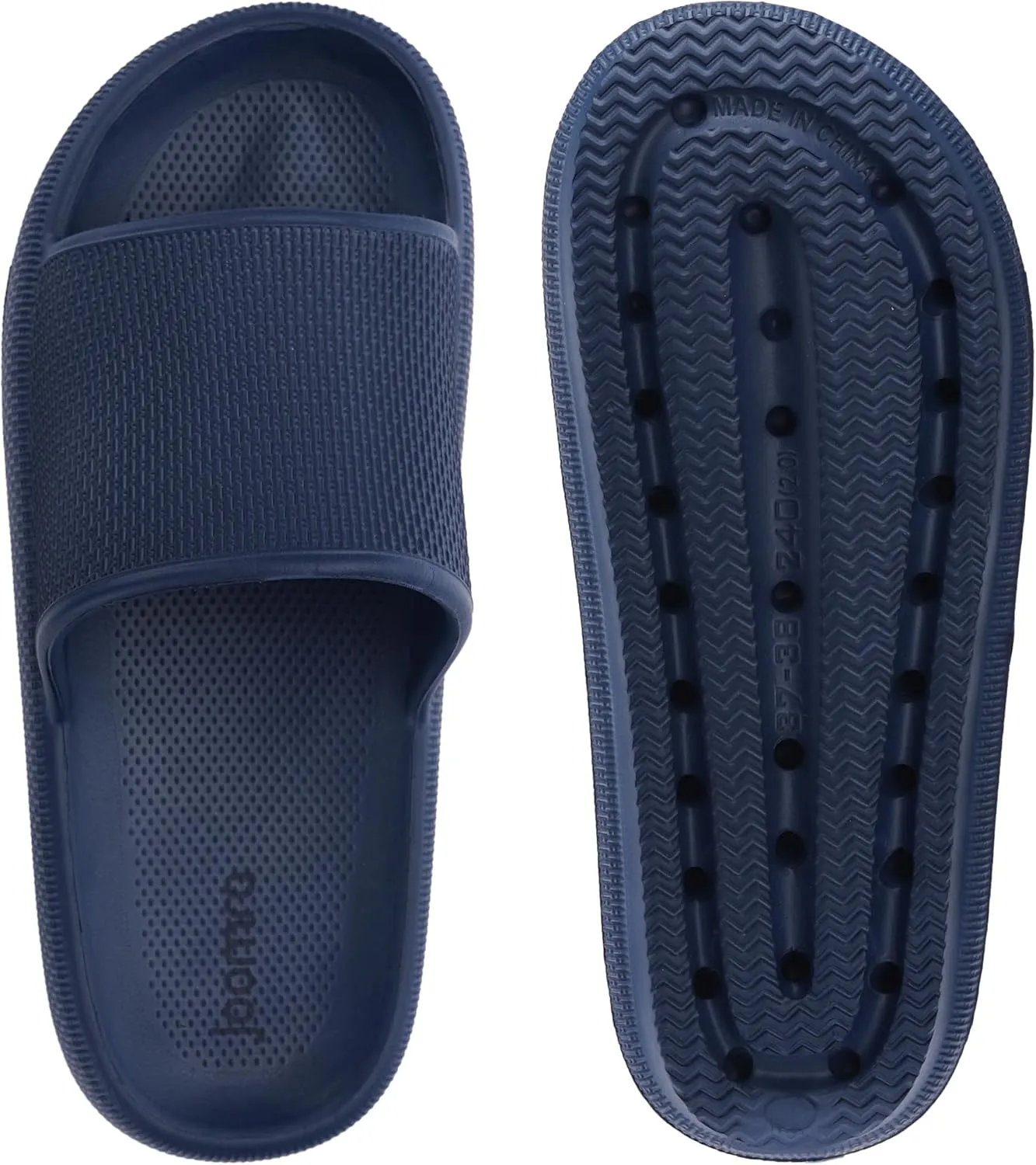Joomra Pillow Slippers for Women and Men Non Slip Quick Drying Shower Slides Bathroom Sandals | Ultra Cushion | Thick Sole