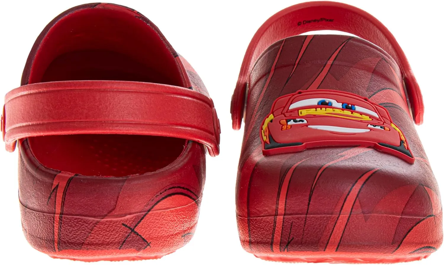 Josmo Kids Cars Clog Sandal Waterproof Slip-On Slides for Boys - Lightning McQueen Closed Toe Clogs with Backstrap (Sizes: 5-10 Toddlers / 11-12 Little Kids)