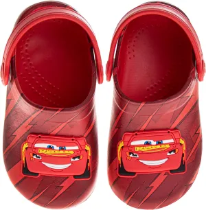 Josmo Kids Cars Clog Sandal Waterproof Slip-On Slides for Boys - Lightning McQueen Closed Toe Clogs with Backstrap (Sizes: 5-10 Toddlers / 11-12 Little Kids)