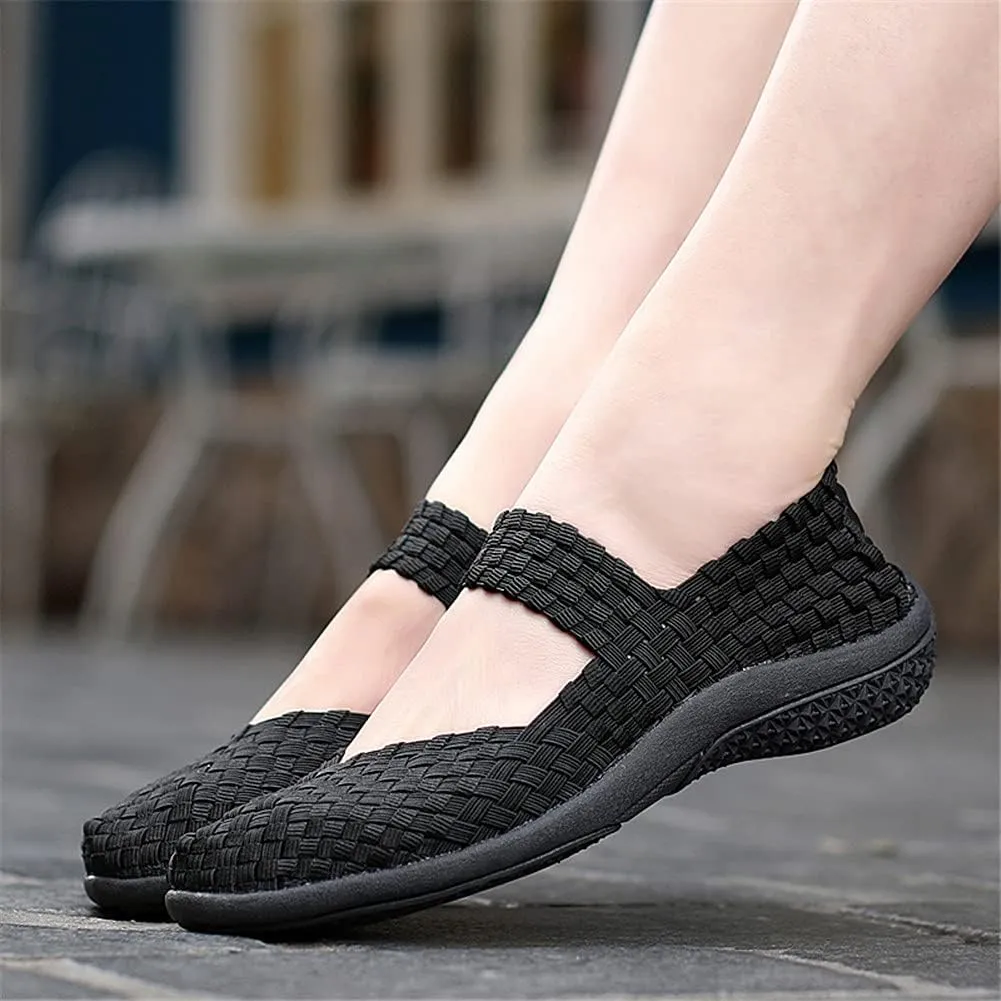 JOYVIP Womens Curly Type Ballet Flats Slip On Comfort Loafers Handmade Woven Shoes