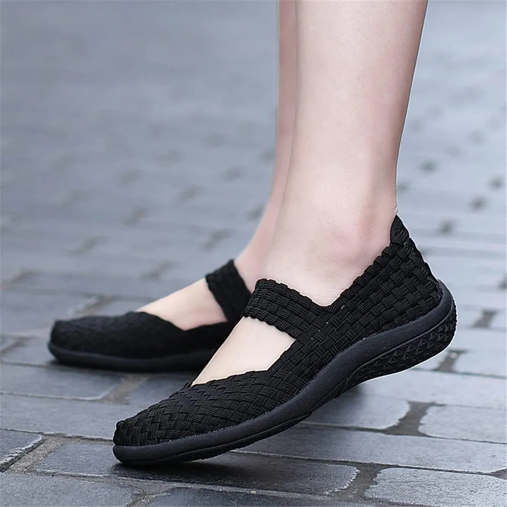 JOYVIP Womens Curly Type Ballet Flats Slip On Comfort Loafers Handmade Woven Shoes