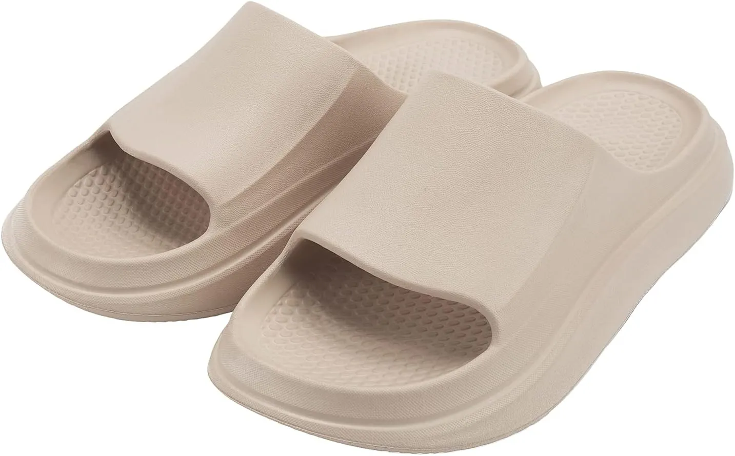 Jscreen Cloud Slides for Women and Men, EVA Non-Slip Super Soft Quick Drying Pillow Slippers, Lightweight Spa Open Toe Bathroom Shower Sandals Massage Foam Slippers for Indoor Outdoor