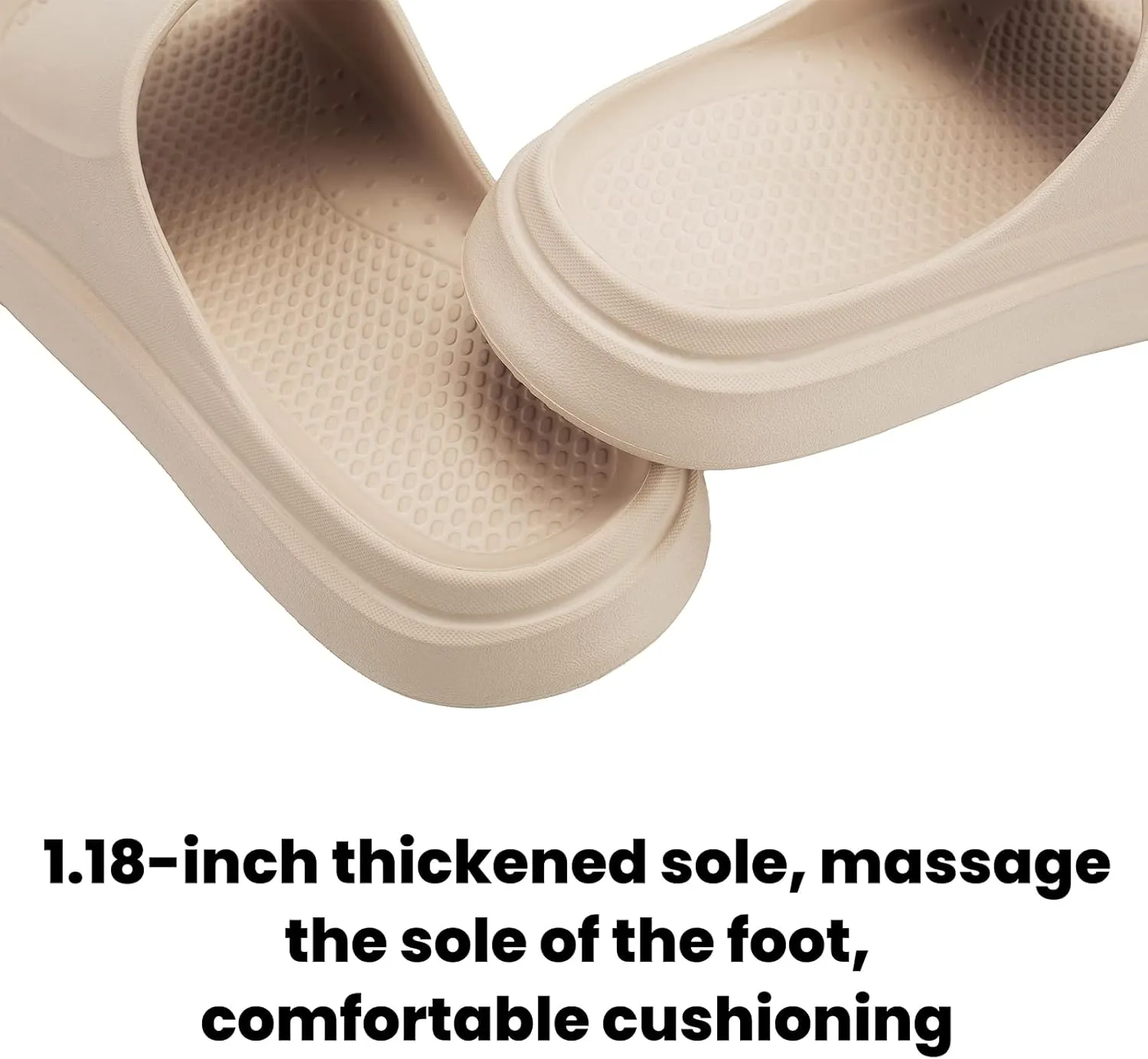 Jscreen Cloud Slides for Women and Men, EVA Non-Slip Super Soft Quick Drying Pillow Slippers, Lightweight Spa Open Toe Bathroom Shower Sandals Massage Foam Slippers for Indoor Outdoor