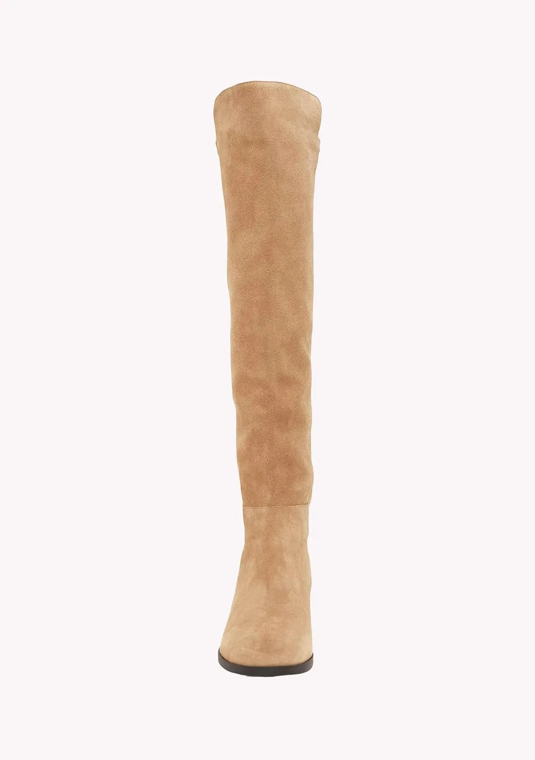 Juliet Holy Womens Knee High Boots Round Toe Chunky Block Heels Suede Fashion Winter Booties