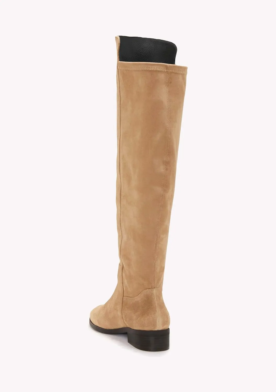 Juliet Holy Womens Knee High Boots Round Toe Chunky Block Heels Suede Fashion Winter Booties