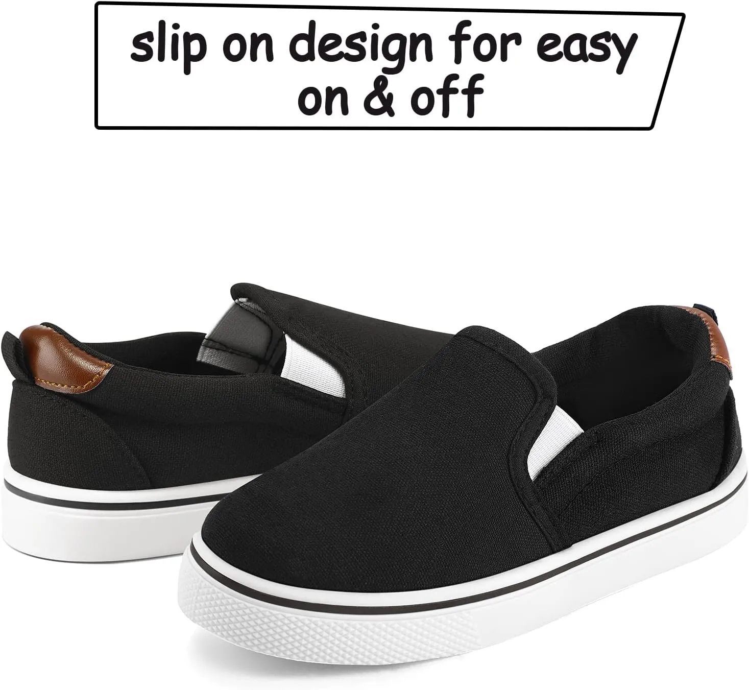 K KomForme Toddler Sneakers for Girls Boys Slip On Canvas Walking Shoes
