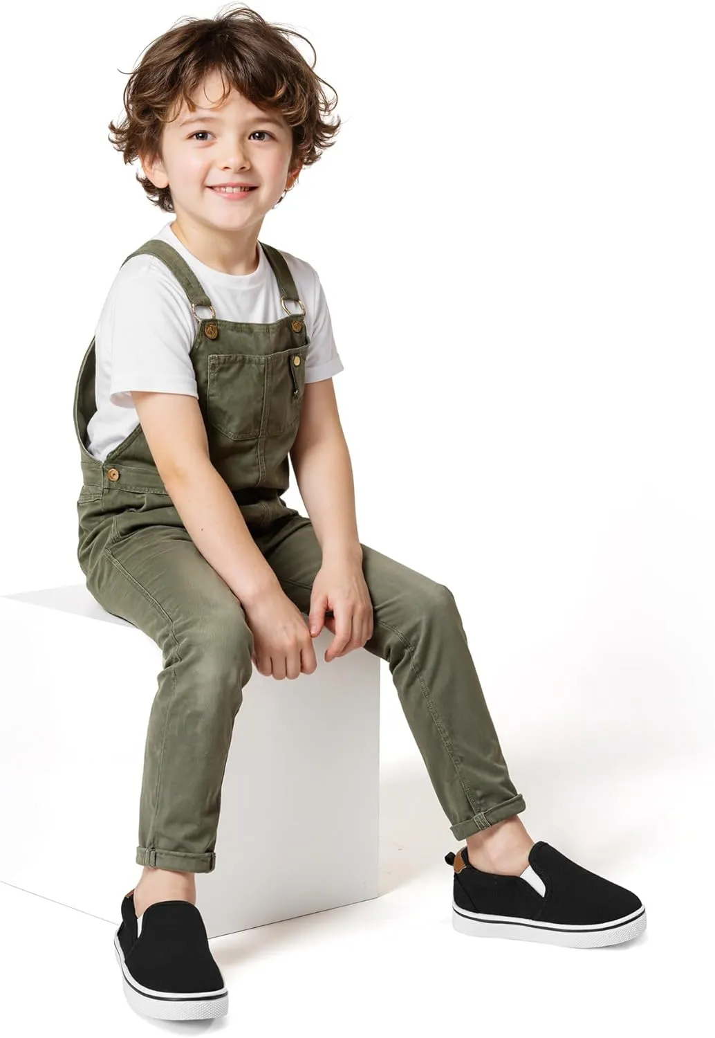 K KomForme Toddler Sneakers for Girls Boys Slip On Canvas Walking Shoes