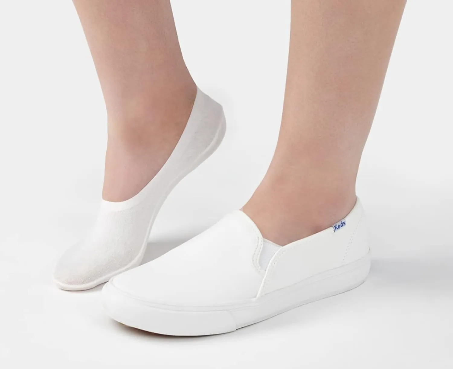 Keds Womens Invisible No Show Sock Liners With Non Slip Silicone Grip