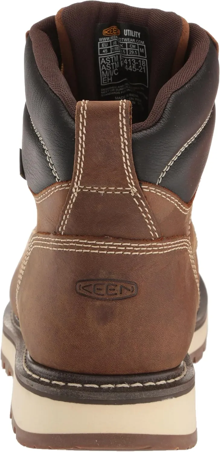 KEEN Utility Men's Cincinnati 6" Composite Toe Waterproof 90 Degree Heel Heavy Duty Work Boot