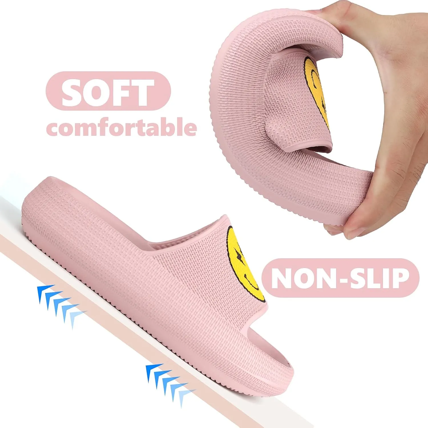 Kids Cloud Slides丨Pillow Sandals for Boys Girls丨Quick Drying Bathroom Shower Sandals丨Summer Beach Pool Slippers| Thick Sole Non-Slip