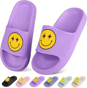 Kids Cloud Slides丨Pillow Sandals for Boys Girls丨Quick Drying Bathroom Shower Sandals丨Summer Beach Pool Slippers| Thick Sole Non-Slip
