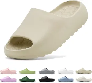 Kids Lightweight Soft EVA Non-Slip Slides Slippers Open Toe Comfy Sandals for Toddler Boys Girls Children Bathroom Shower Summer Pool Beach Slippers