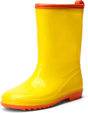 Kids Rain Boots Waterproof Rain Boot with Easy On for Toddler/Little Kid/Big Kid