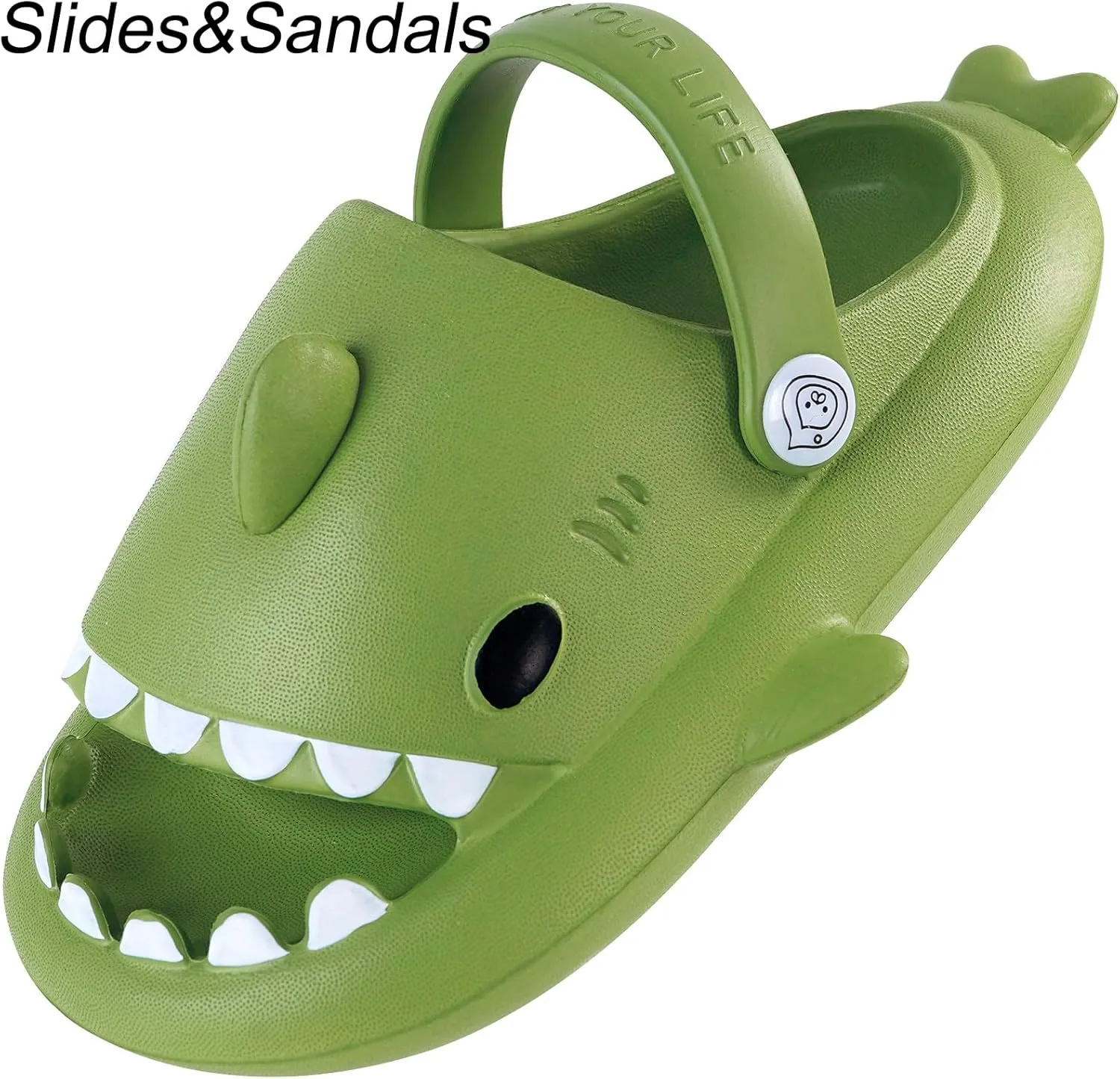 Kids Shark Slides Boys Girls Toddlers Cloud Shower Slippers Cute Cartoon Open Toe Sandals Cushioned Thick Sole Beach Pool Shoes