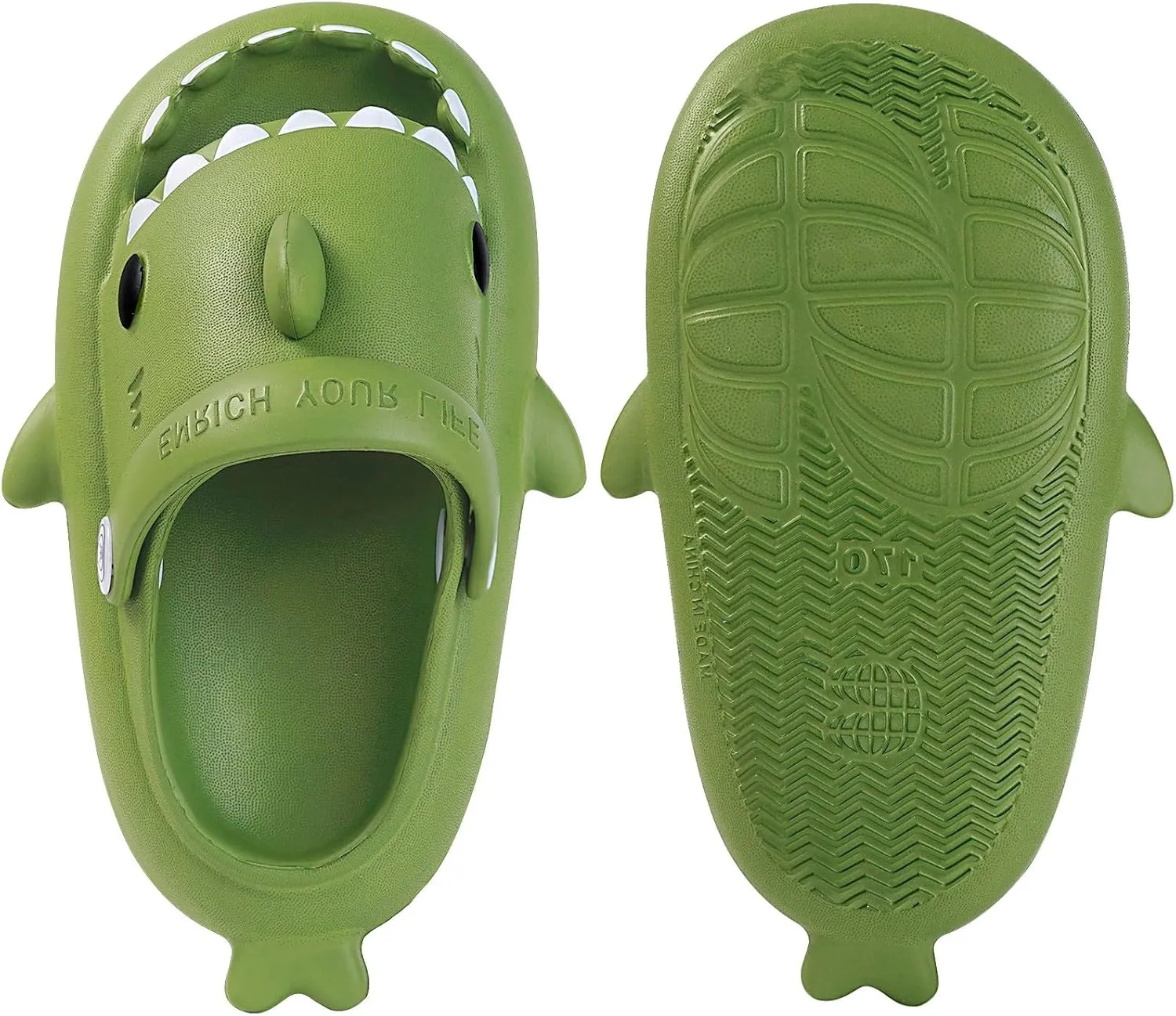 Kids Shark Slides Boys Girls Toddlers Cloud Shower Slippers Cute Cartoon Open Toe Sandals Cushioned Thick Sole Beach Pool Shoes