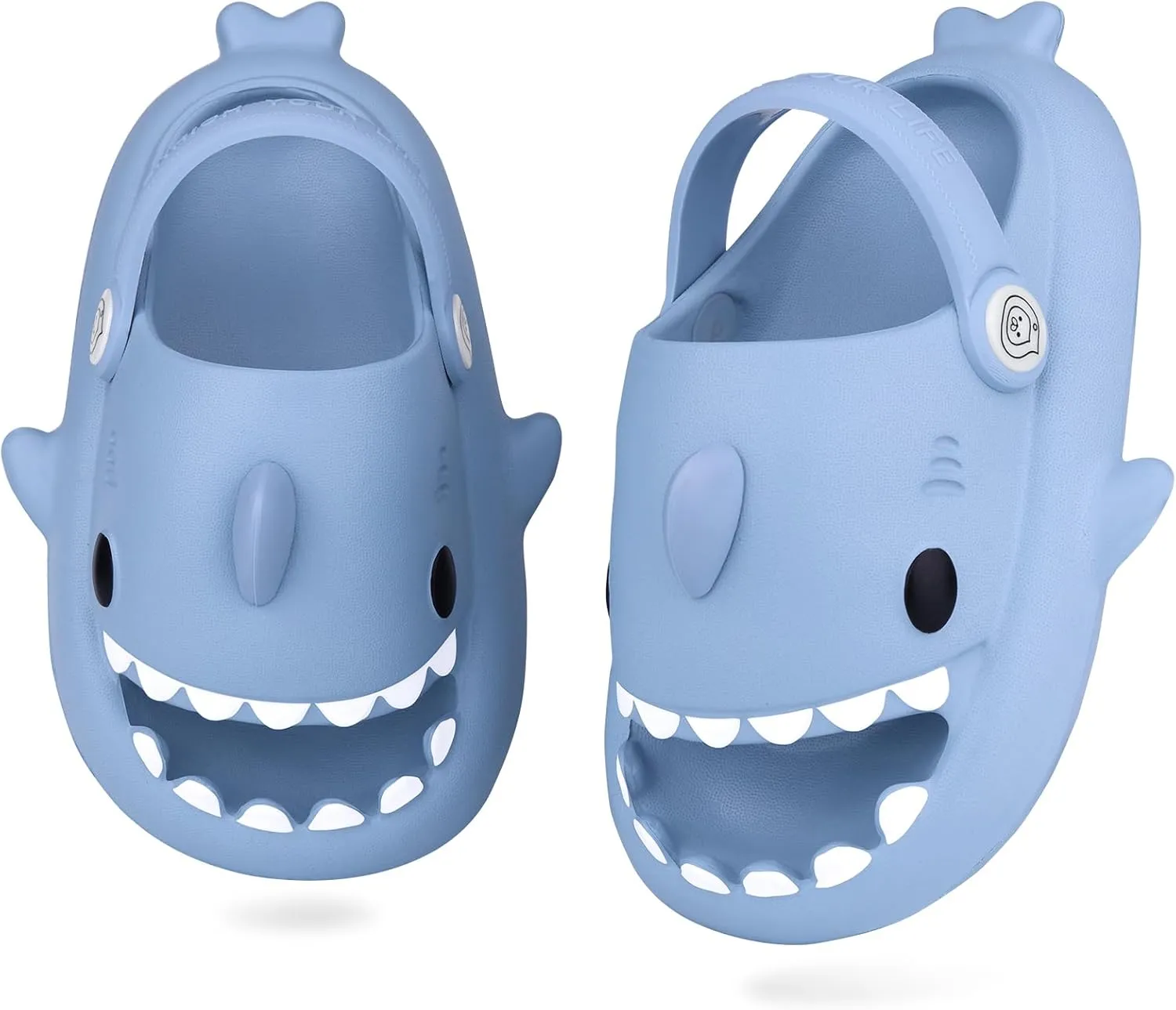 Kids Shark Slides丨Pillow Shower Sandals Quick Dry Slippers丨Toddler Boys Girls Comfy Cloud Slides丨Summer Non-Slip Thick Sole Beach Pool shoes