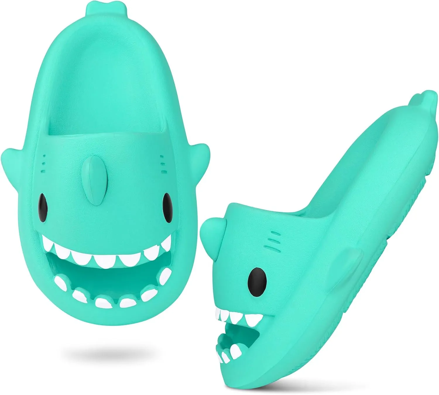 Kids Shark Slides丨Pillow Shower Sandals Quick Dry Slippers丨Toddler Boys Girls Comfy Cloud Slides丨Summer Non-Slip Thick Sole Beach Pool shoes