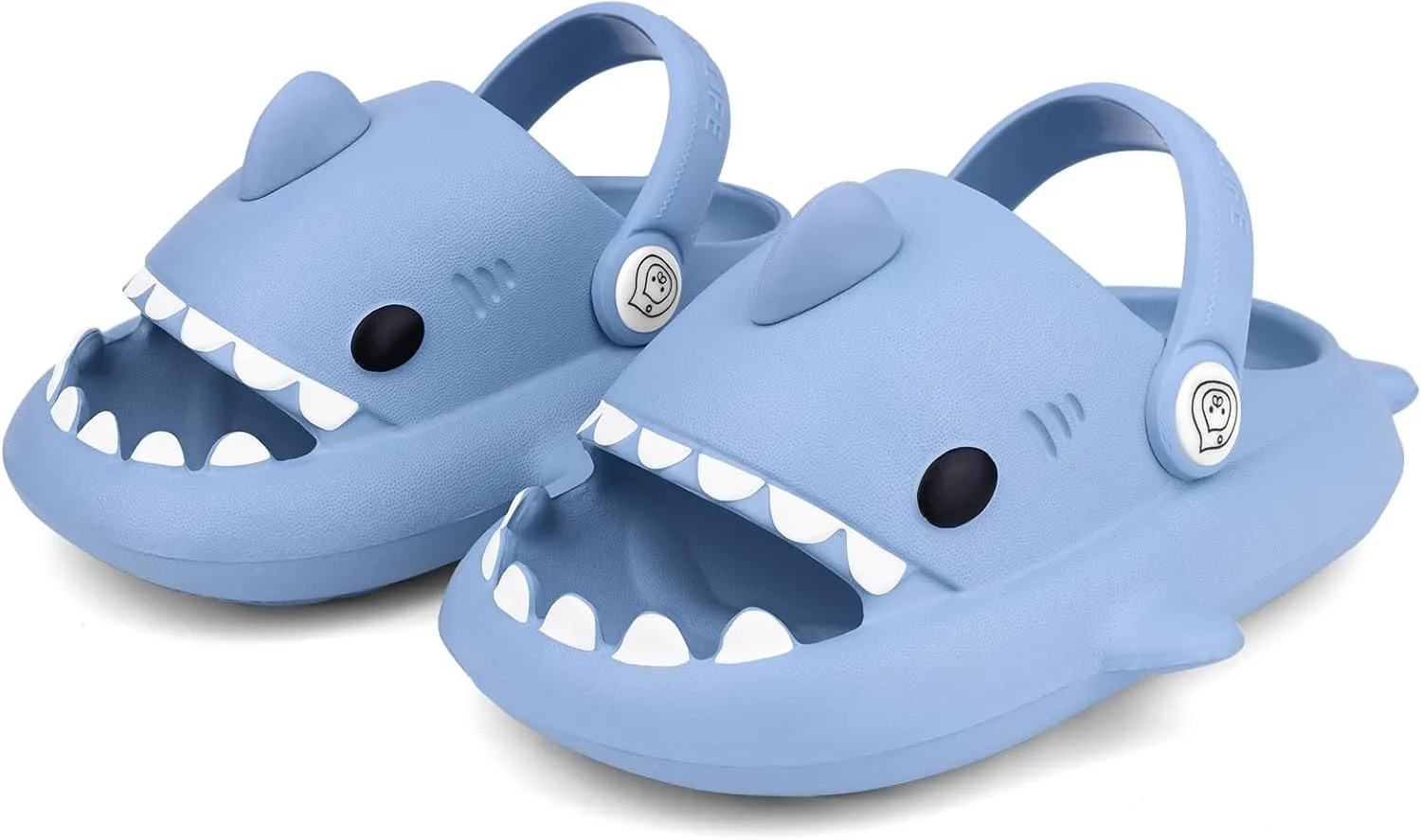 Kids Shark Slides丨Pillow Shower Sandals Quick Dry Slippers丨Toddler Boys Girls Comfy Cloud Slides丨Summer Non-Slip Thick Sole Beach Pool shoes