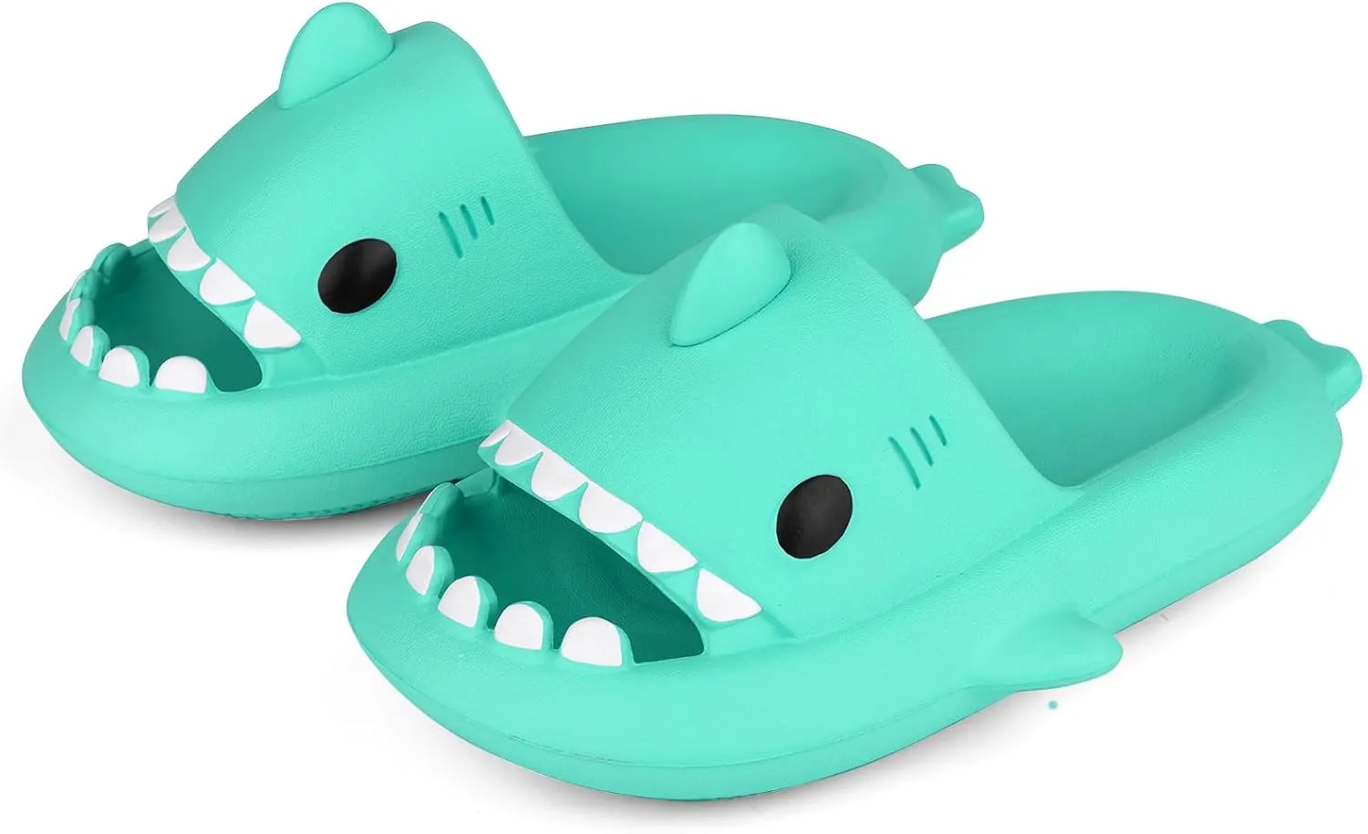 Kids Shark Slides丨Pillow Shower Sandals Quick Dry Slippers丨Toddler Boys Girls Comfy Cloud Slides丨Summer Non-Slip Thick Sole Beach Pool shoes