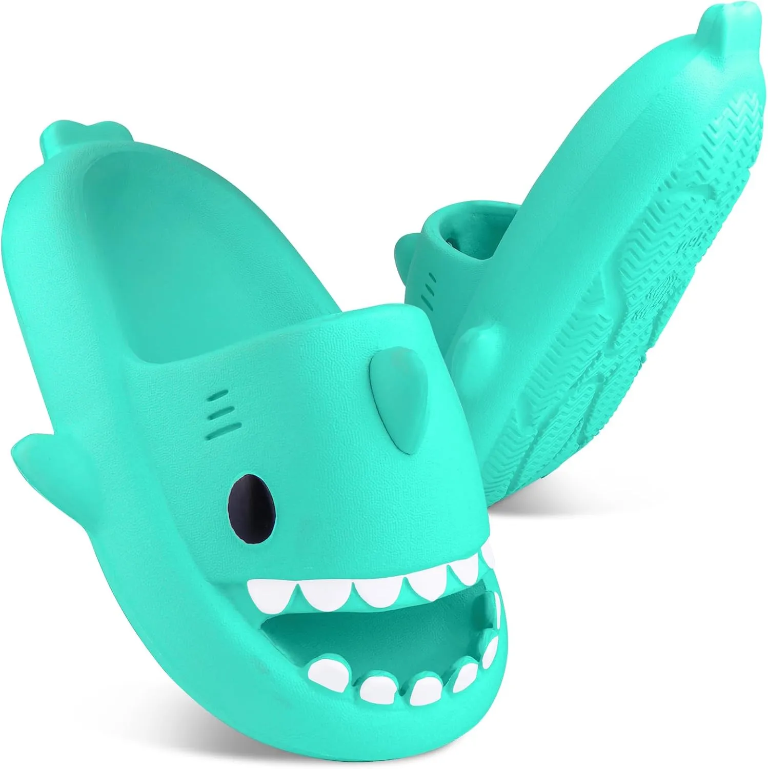 Kids Shark Slides丨Pillow Shower Sandals Quick Dry Slippers丨Toddler Boys Girls Comfy Cloud Slides丨Summer Non-Slip Thick Sole Beach Pool shoes