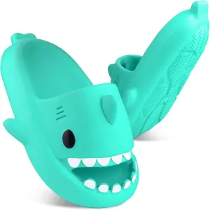 Kids Shark Slides丨Pillow Shower Sandals Quick Dry Slippers丨Toddler Boys Girls Comfy Cloud Slides丨Summer Non-Slip Thick Sole Beach Pool shoes