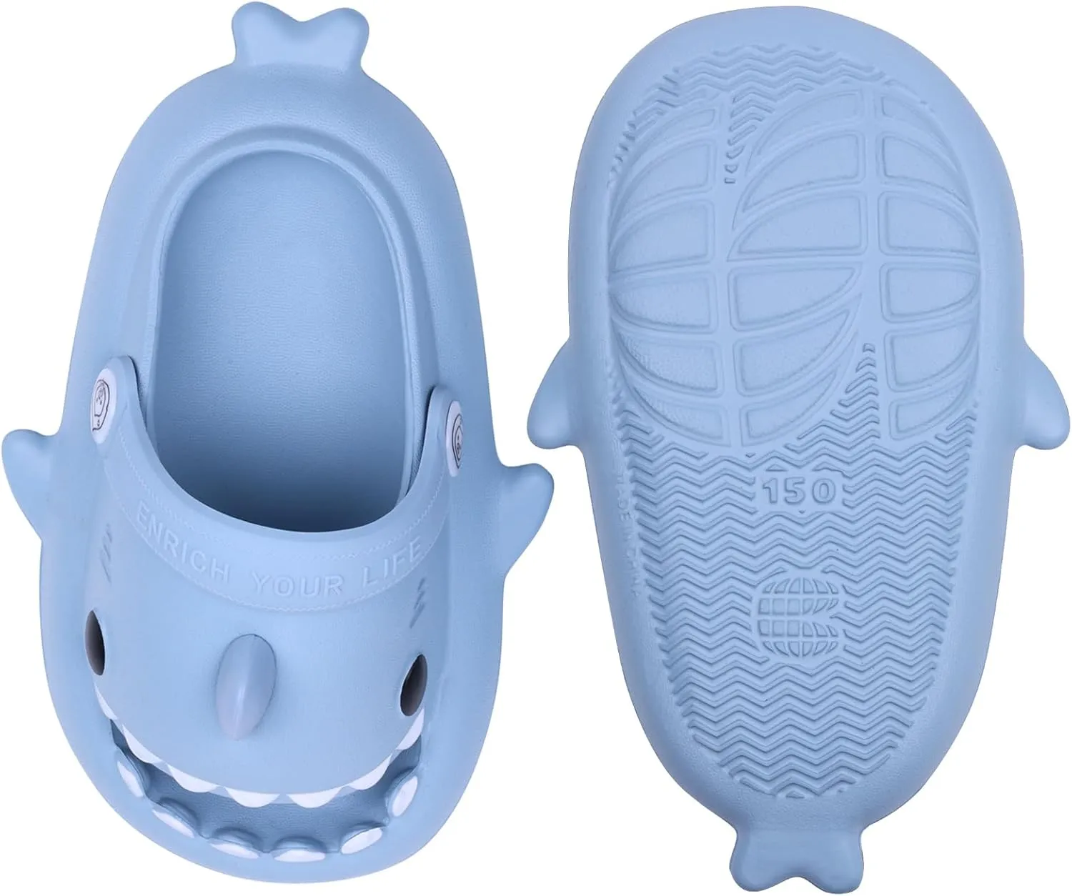 Kids Shark Slides丨Pillow Shower Sandals Quick Dry Slippers丨Toddler Boys Girls Comfy Cloud Slides丨Summer Non-Slip Thick Sole Beach Pool shoes