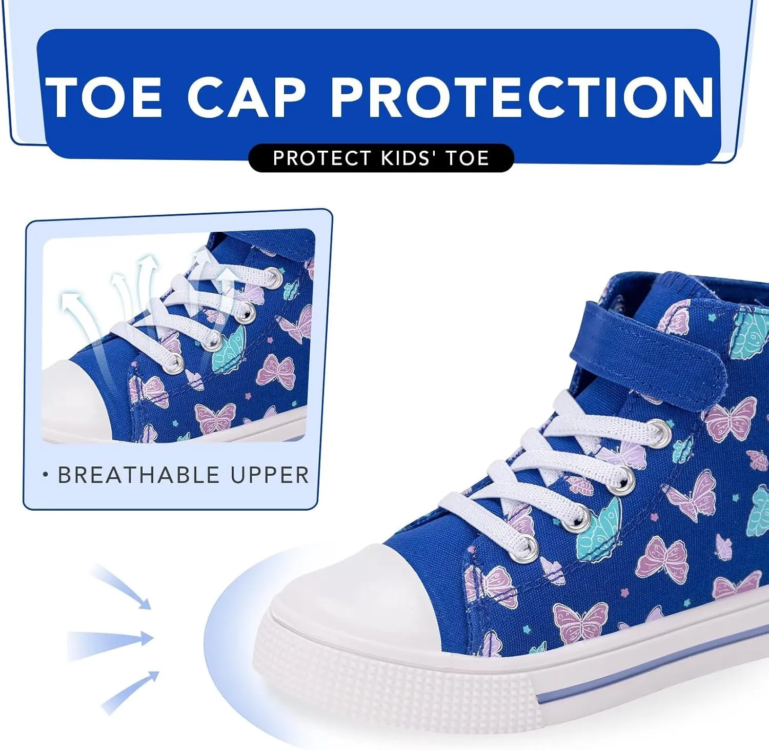 Kids Toddler Sneakers Girls Boys High Top Canvas Shoes Unisex-Child Casual Shoes