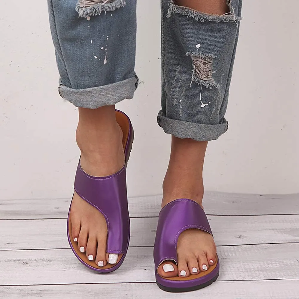 KINOW Women Bunion Sandals Platform Wedge Slippers Orthopedic Flip Flops Summer Shoes