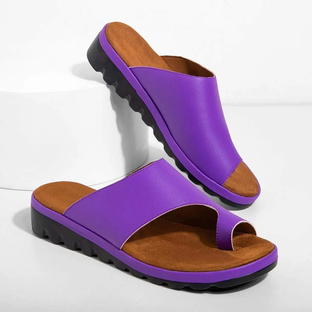 KINOW Women Bunion Sandals Platform Wedge Slippers Orthopedic Flip Flops Summer Shoes