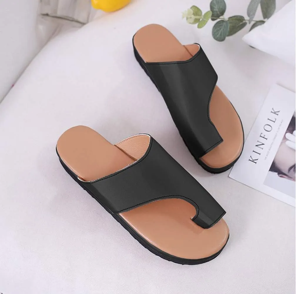KINOW Women Bunion Sandals Platform Wedge Slippers Orthopedic Flip Flops Summer Shoes