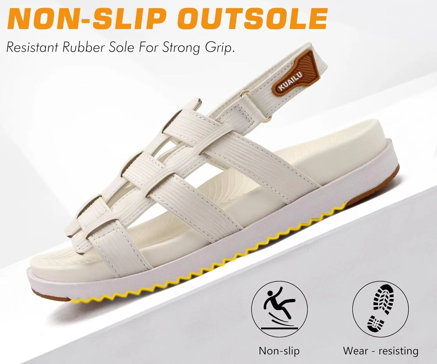 KuaiLu Womens Fashion Orthopedic Walking Sandals for Women 2025 Arch Support Sandles Comfort Plantar Fasciitis Recovery Cushion Summer Travel Outdoor Hiking Open Toe Water Shoes Woman Size US5-11