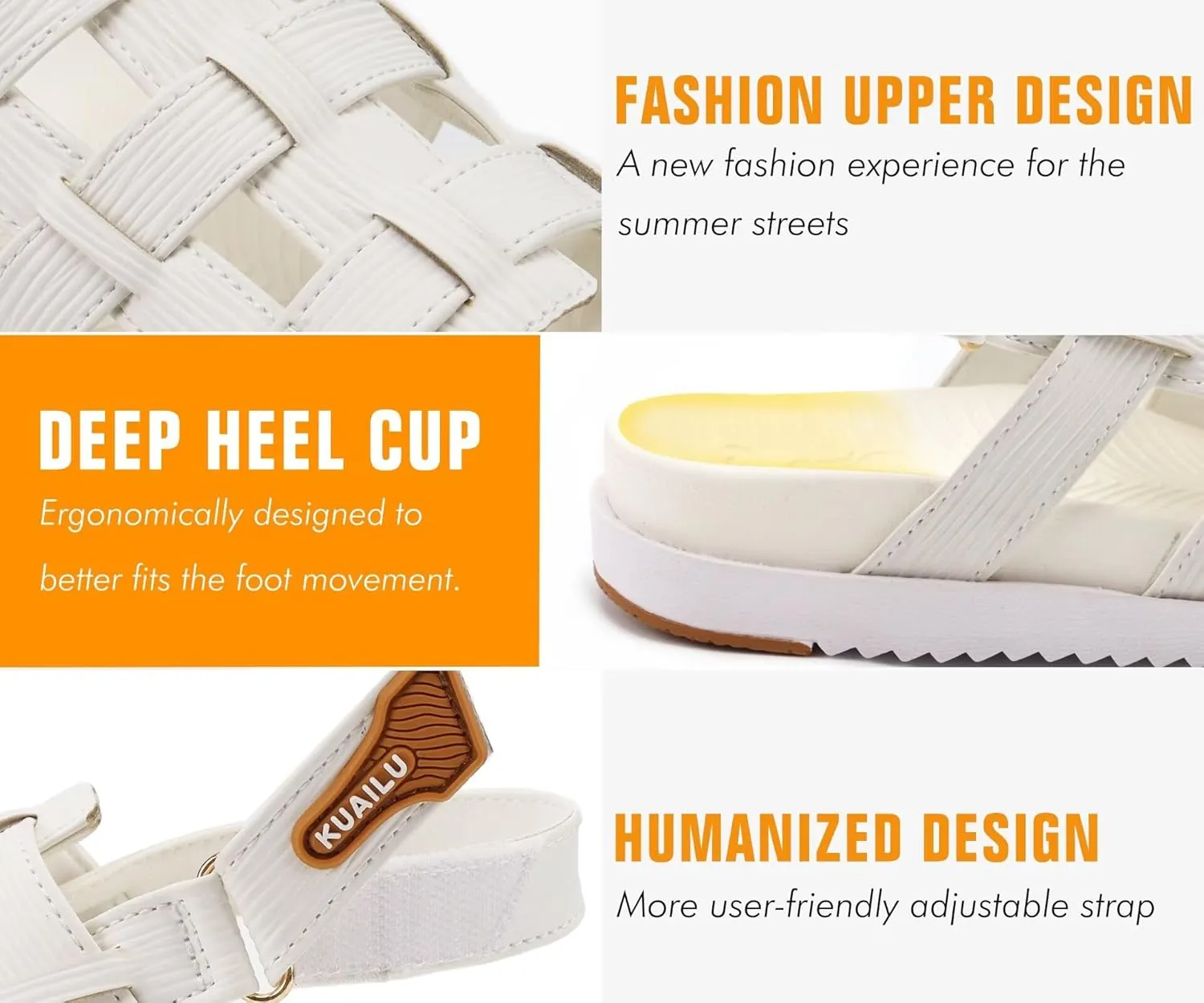 KuaiLu Womens Fashion Orthopedic Walking Sandals for Women 2025 Arch Support Sandles Comfort Plantar Fasciitis Recovery Cushion Summer Travel Outdoor Hiking Open Toe Water Shoes Woman Size US5-11