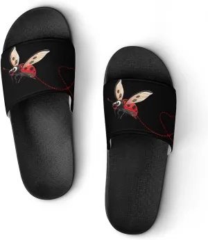 Ladybeetle Ladybugs Nature Insect Unisex Shower Shoes House Slippers Non-Slip Indoor Bathroom Shoes for Pool Beach 45 (275mm)