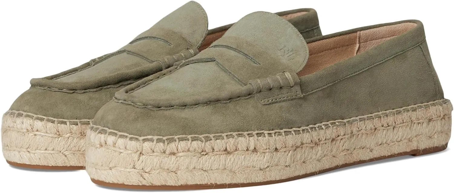 Lauren Ralph Lauren Women's Luize Suede Loafers Espadrille Flat