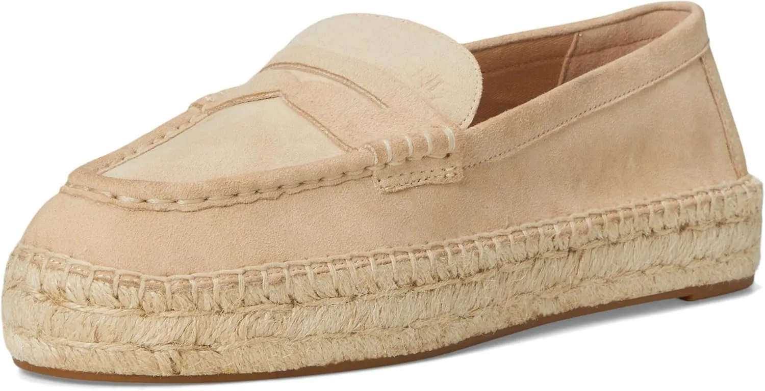 Lauren Ralph Lauren Women's Luize Suede Loafers Espadrille Flat