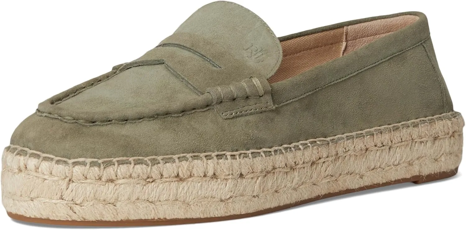 Lauren Ralph Lauren Women's Luize Suede Loafers Espadrille Flat