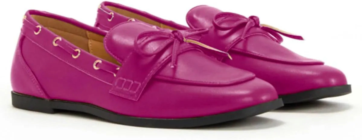 LEHOOR Women Square Closed Toe Flats Bow Slip On Flat Penny Loafer Matte Knotted Flat Shoes Comfort Two-Tone Oxford Loafers Office Ladies Work Daily Bass Coach Loafers Driver Club Spring 4-11 M US
